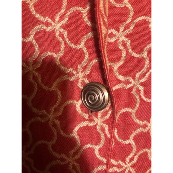 Khangura EUC Women's Pink Cream Textured Geo Print Blazer Size S - Picture 4 of 8